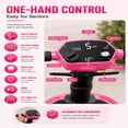 thumbnail image 4 of Mobigogo Lightweight Mobility Scooter for Seniors & Adults, 4-Wheel Foldable Travel Scooter 52lb, Airline Approved Portable Electric Scooter with Removable Battery, 300lb Capacity, Pink, 4 of 8