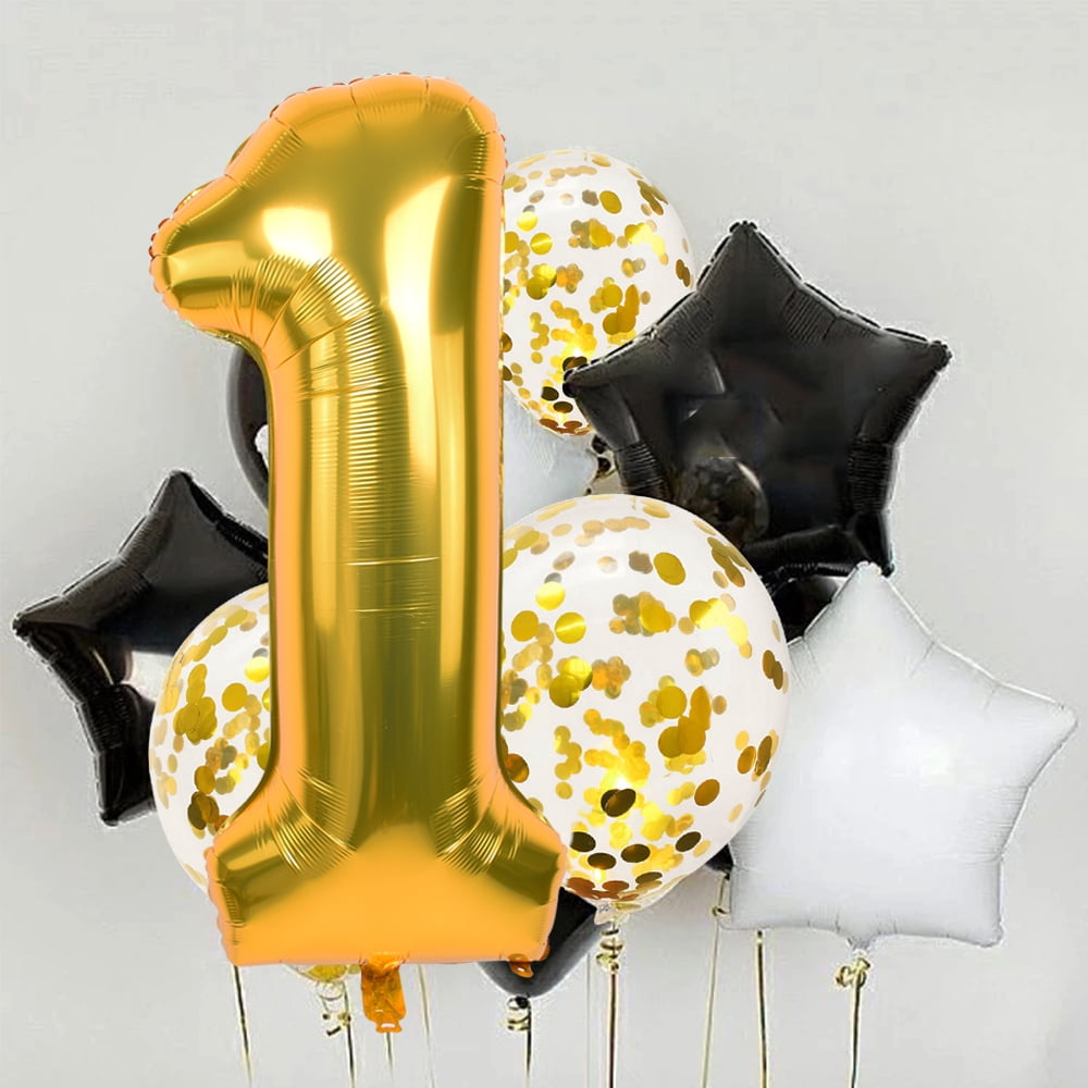 40 Inch Gold Large Numbers Balloon 0-9(Zero-Nine) Birthday Party Decorations,Foil Mylar Big Number Balloon Digital 0 for Birthday Party,Wedding, Bridal Shower Engagement Photo Shoot, Anniversary