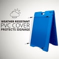 thumbnail image 3 of Jumbl A Frame Sandwich Board – 22 x 28" Display Sidewalk Sign with PVC Sign Protector (Blue), 3 of 5