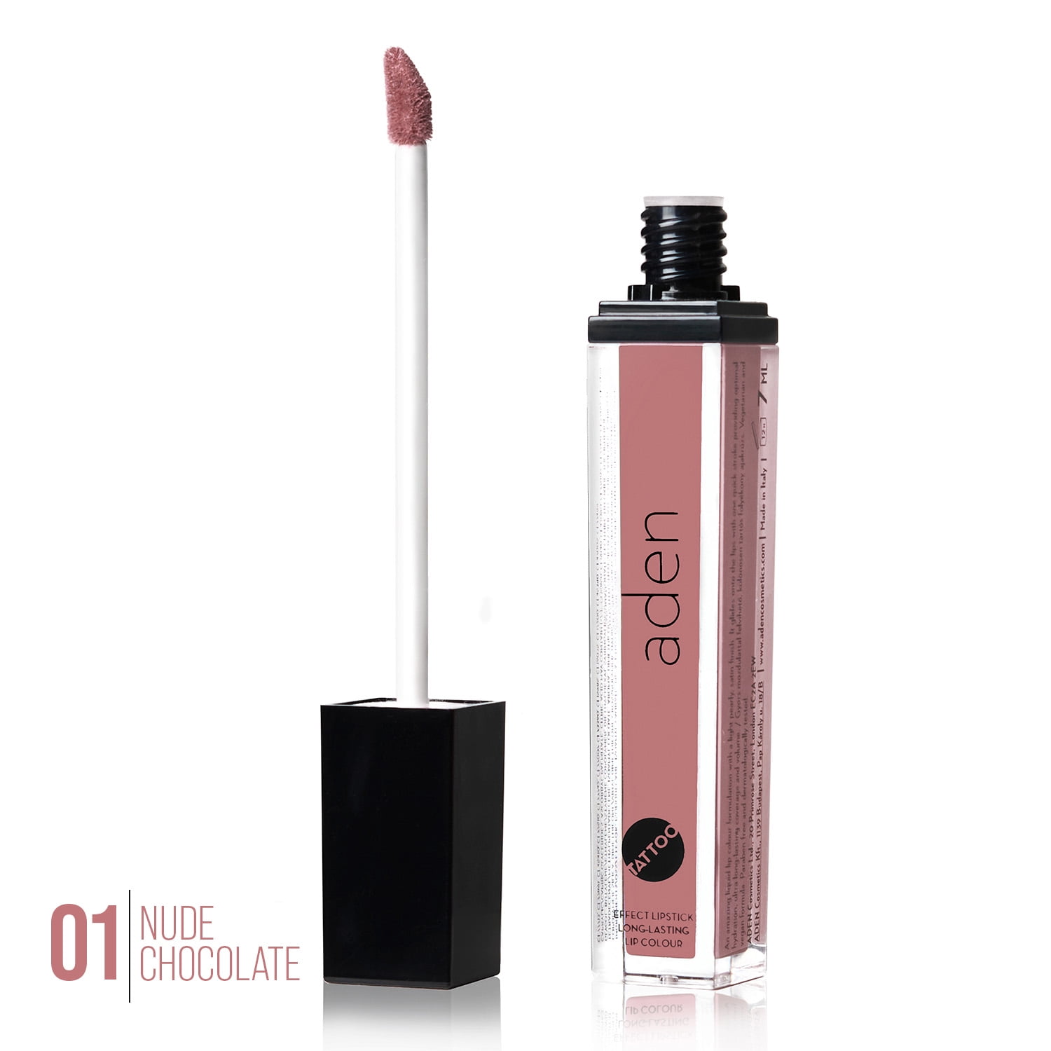aden Tattoo Matte Lipstick - 7ML -  (01 Nude Chocolate)