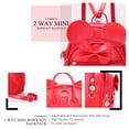 thumbnail image 4 of KL928 Mini mochila linda con lunares y lazo para niñas, mochilas pequeñas, bolso de hombro convertible, bolso para mujer, 4 of 5