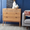 thumbnail image 2 of SAFAVIEH Baisley Coastal 3 Drawer Rattan Chest, Natural (36 in. W x 18 in. D x 36 in. H), 2 of 16