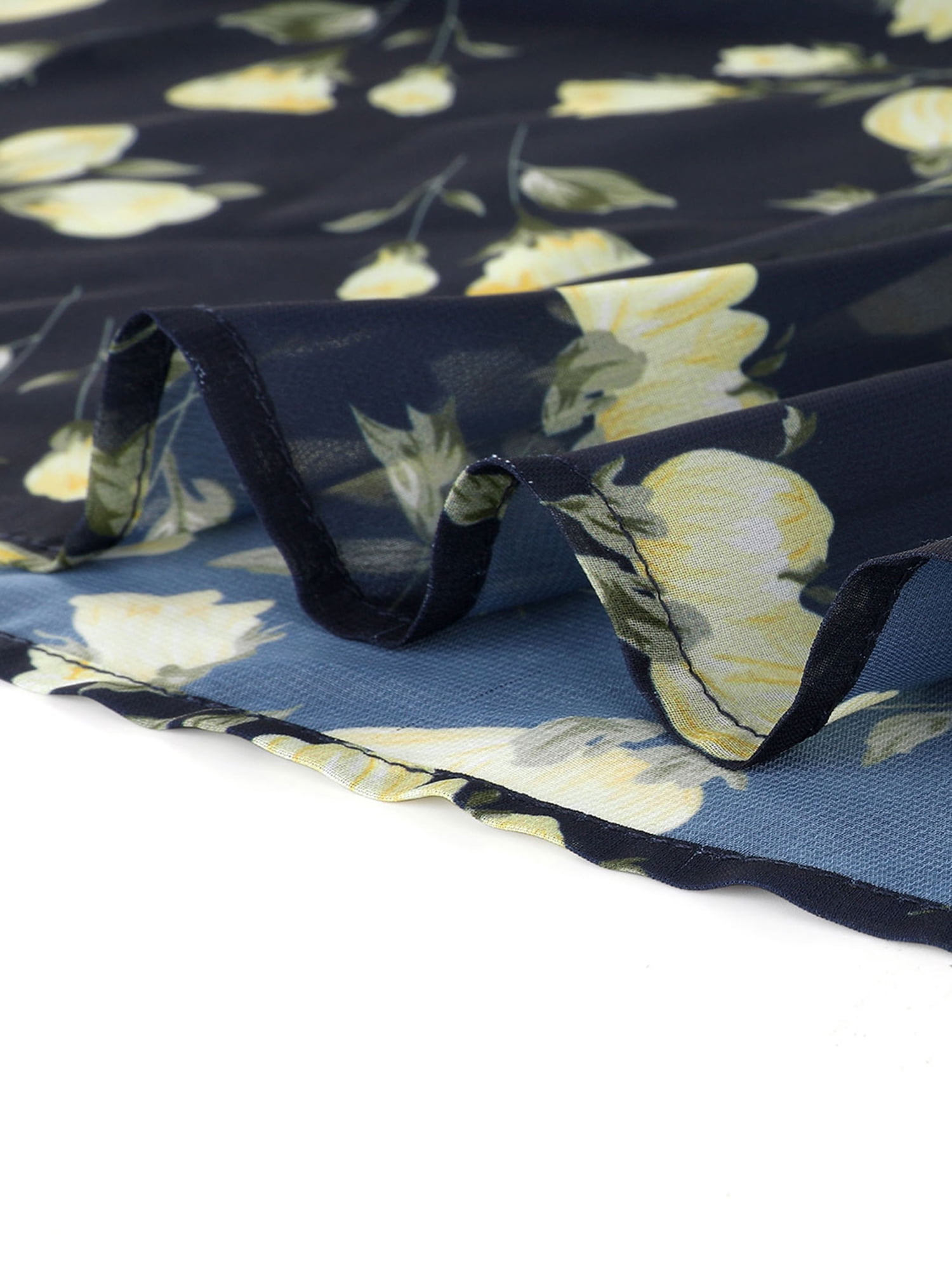 DARING DIVA Spaghetti Strap Summer Floral Print Midi Dress XS Blue