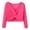 #01-Hot Pink, variant on Ballet Wrap Top Cotton Long Sleeve Dance Cardigan Shrug for Girls