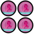 thumbnail image 2 of Silicone Non-Slip Drink Coasters with Removable Printed Absorbent Felt Pad - Set of 4 - Breast Cancer, 2 of 3