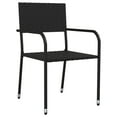 thumbnail image 2 of vidaXL 7 Piece Garden Dining Set Black Poly Rattan and Steel, 2 of 5