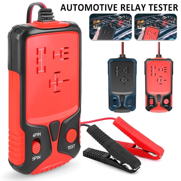 Cableado de la bater铆a,Probador de rel茅s automotrices Probadores de bater铆as de autom贸viles de 12 V Probador de rel茅s con l谩mpara LED y clips Analizador de rel茅s electr贸nicos Analizador Herramienta d