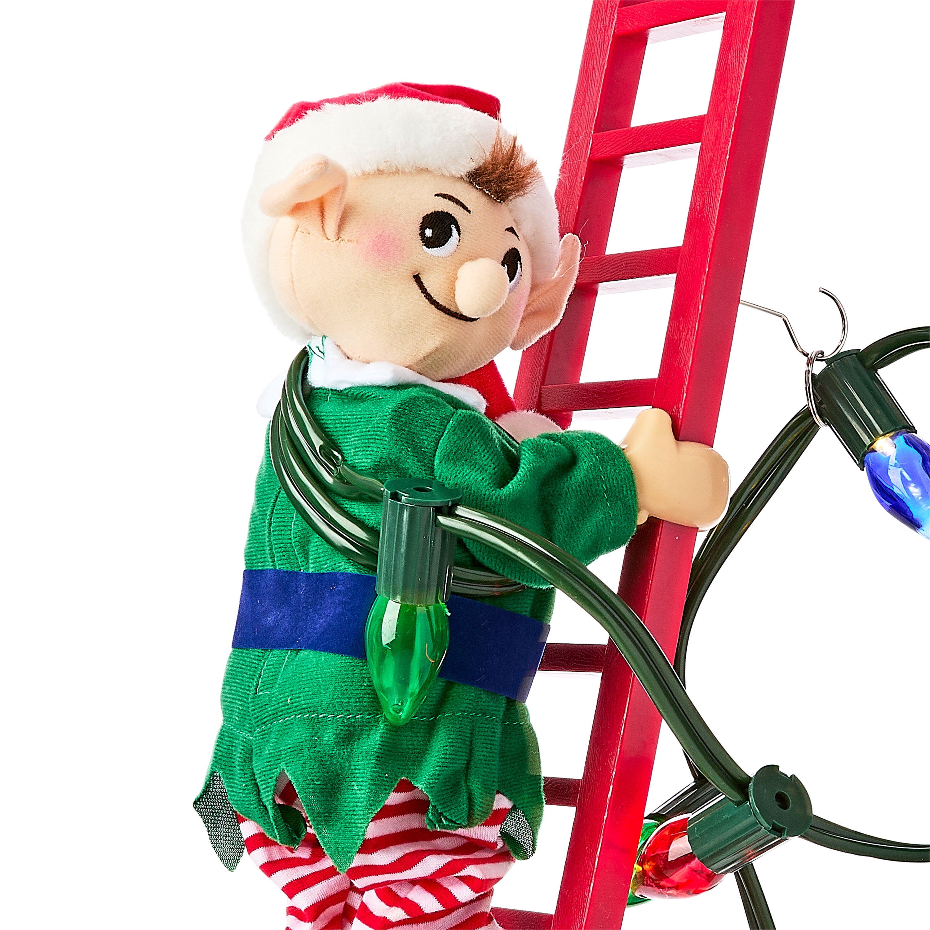 Mr. Christmas 42" Super Climbing Elf Decoration, Green