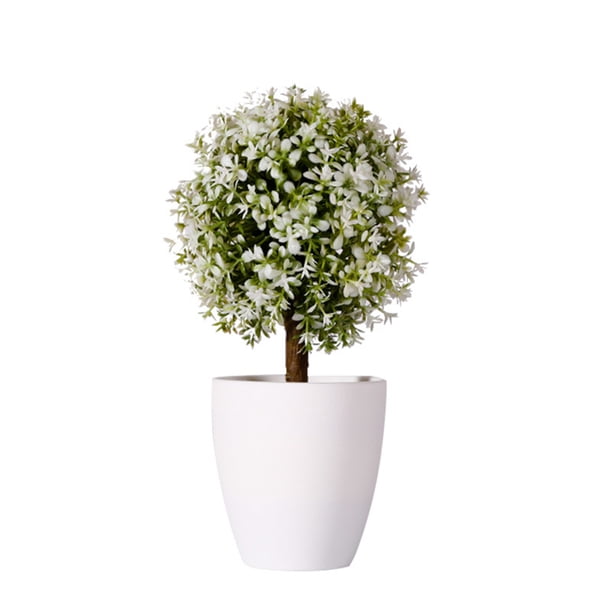 Planta artificial en maceta Plantas artificiales Bonsai Árbol de simulación Flores falsas decorativas de escritorio kenally JJ25587-01B