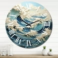 thumbnail image 3 of Designart "Kinetic Waves in the World of Art I" Nautical & Beach Oversized Wall Clock, 3 of 5