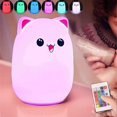 thumbnail image 1 of XYCCA LED Night Light for Kids Cute Bear Lamp Silicone Nursery Baby Night Light with Touch Sensor and Remote Control- Portable Color Changing Rechargeable Nightlight for Kids Boys Girls, 1 of 7