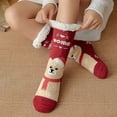 thumbnail image 4 of Sales Today Cute Ankle Crew Socks Under $5 GIJNRIUIUA Multicolor Crew Socks Women's Winter Soft Warm Fuzzy Fleece-Lined Grippers Slipper Socks No-Show Socks, 4 of 6