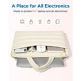 thumbnail image 4 of BAGSMART 13-13.3 inch Laptop Case Sleeve with Strap, Puffy Velvet Laptop Bag with Handle, Macbook Case Fitted with Macbook Air/Pro 13.3 inch, Laptop Cover Fitted with Dell, HP, Lenovo, Cream, 4 of 9