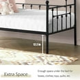 thumbnail image 7 of VECELO Twin Metal Daybed Platform Bed Frame, Slat Support & Under-bed Storage Sofa Bed, Black, 7 of 7