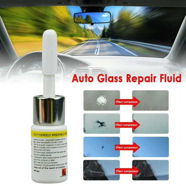 LSLJS Automotive Glass Repair Fluid Car Window Glass Crack Chip Repair Tool 3Ml, The Repair