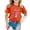 Orange, variant on Girls' Cotton Short Sleeve T-Shirts Casual Graphic Tees Comfortable Tops for 3-7 Years