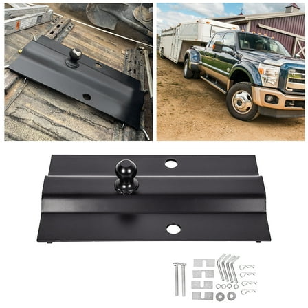 Kojem 5th Wheel Gooseneck Hitch Adapter Plate for Pickup Truck Bed - 25,000 lbs Gross Trailer Weight Rating 2-5/16 Inch Ball
