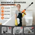 thumbnail image 6 of ROJAX Electric Toilet Plunger with High Pressure Air Blaster, Splash-Free Drain Clog Remover Kit for Toilet, Sink, Shower (Orange), 6 of 8