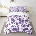 thumbnail image 2 of Purple Cowhide Bed in a Bag King Size Comforter Set 7 Pieces Cartoon Cow Print Sheet Set,Milk Cow Farm Animals Bedding Sets,Cowboys Gifts for Men Western Home Decor Rustic Farmhouse Decor, 2 of 5