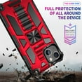 thumbnail image 5 of For Apple iPhone 13 Mini (5.4") Built in Magnetic Kickstand, Military Hybrid Bumper Heavy Duty Dual Layers Rugged Protective Phone Case Cover by Xpression [Red], 5 of 7