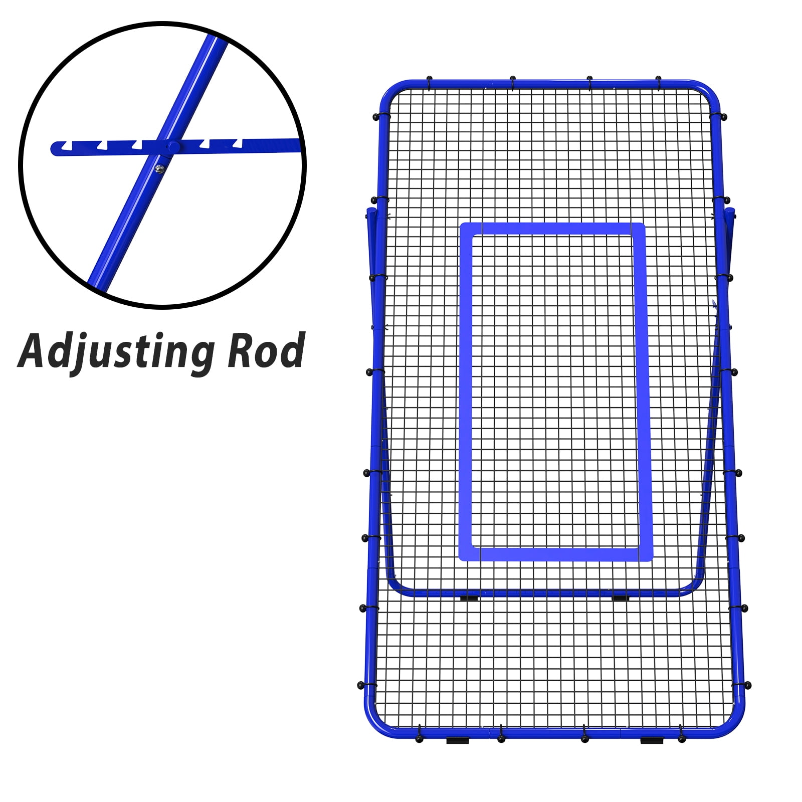 Oumilen Blue Baseball Rebounder Portable Training Pitch Back