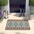 thumbnail image 2 of Brown Triangular Geometric Flannel Non Slip Door Rugs,Washable Door Mats Indoor,Decorative Door Mats,Dirt-Resistant and Absorbent Doormat for Entrance,Bedroom,Kitchen,Bathroom,23.5"x16", 2 of 5