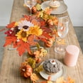 thumbnail image 6 of Xuniizn Fall Artificial Flowers Balls, Fall Decorations for Home Sunproof Artificial Maple Leaf Fall Wreath for Party Room Home Halloween Fall Decor, Thanksgiving Decorations, 6 of 7