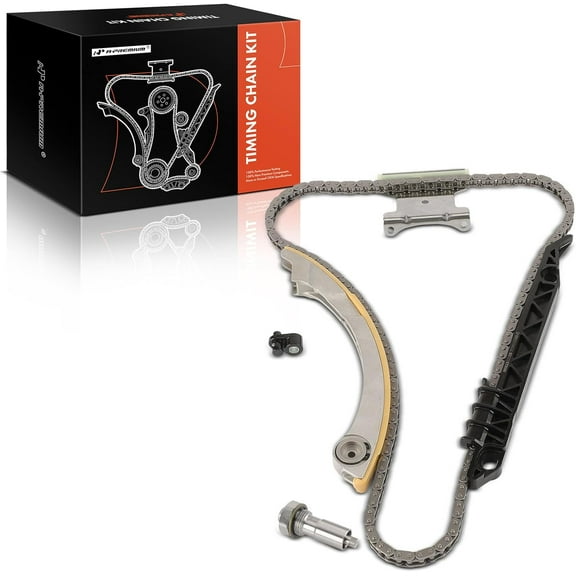 A-Premium Engine Timing Chain Kit W/Guide & Tensioner - DOHC, 4Cyl 2.4 2.2 2.0L - Compatible with Chevy, GMC, Pontiac, Buick, Olds, Saturn, & Saab Vehicles - 00-16 - Equinox, Regal, Sunfire & More