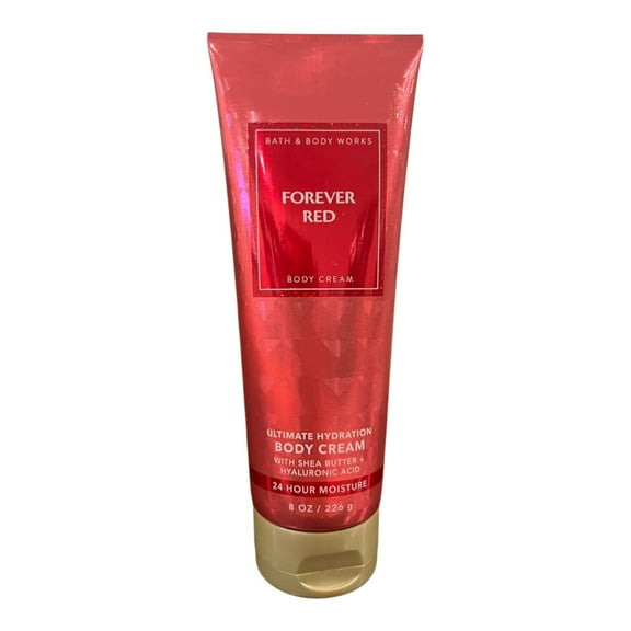 Bath and Body Works Forever Red Body Cream with Hyaluronic Acid (8 oz / 226 g)