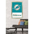 thumbnail image 2 of NFL Miami Dolphins - Logo 21 Wall Poster, 22.375" x 34", Framed, 2 of 3