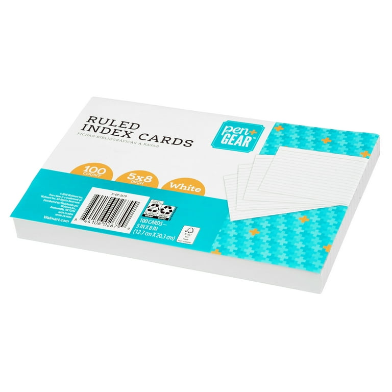 50 Ct. 5 X 8 Ruled White Index Card 24 Pack