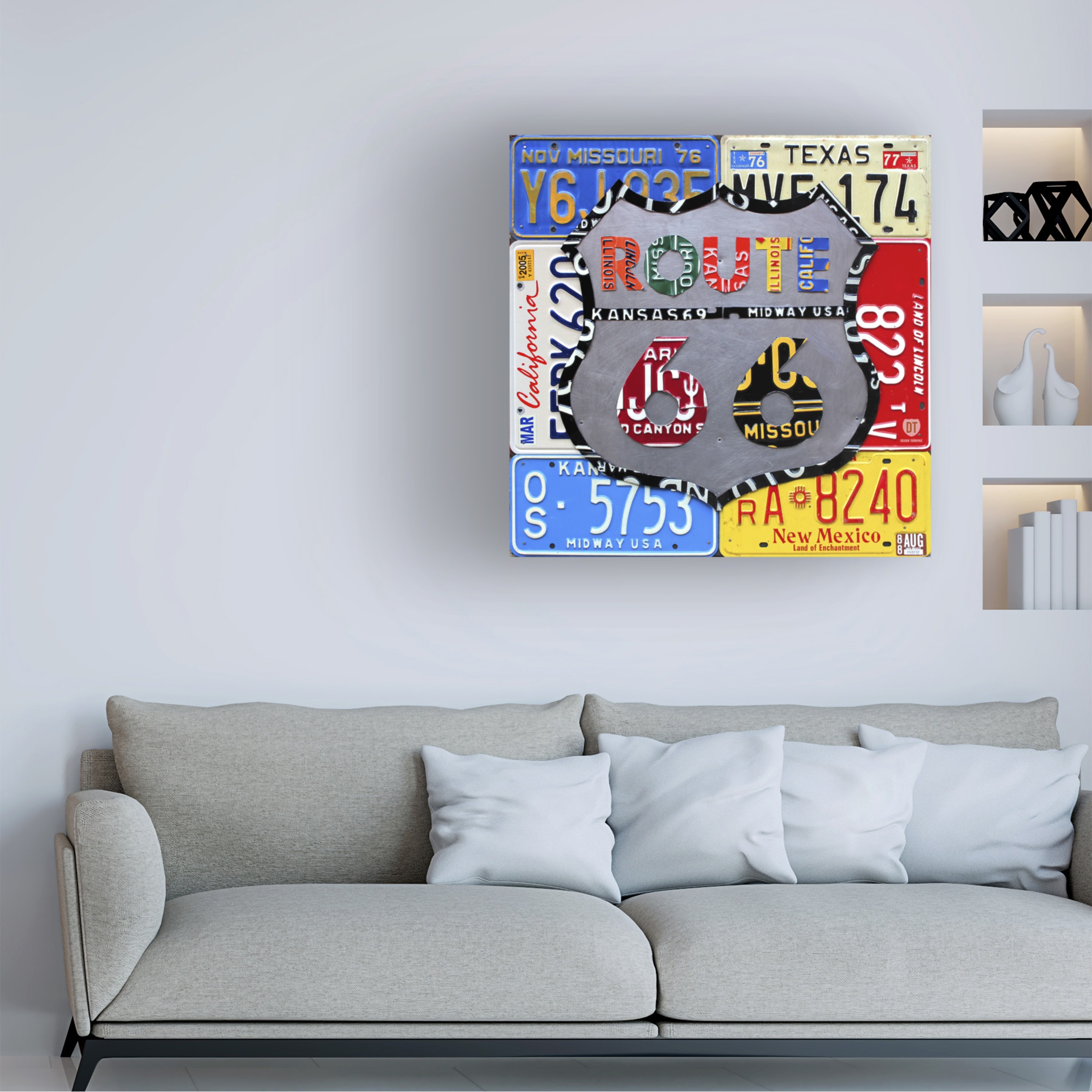 Trademark Fine Art 'Route 66 Road Sign' Canvas Art by Design Turnpike
