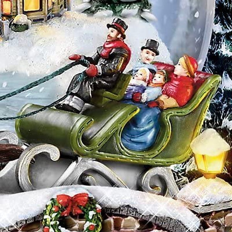 Musical Christmas Snow Globes Thomas Kinkade Jingle Bells Musical