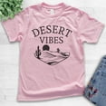 thumbnail image 2 of Kids Desert Vibes Shirt, Youth Kids Boy Girl T-Shirt, Desert Shirt, Camping Shirt, Hiking Shirt, Mountain Shirt, Light Pink, Large, 2 of 4