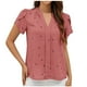thumbnail image 1 of Camisas de Manga Larga para las Mujeres Cuello V Amor Imprimir Temperamiento Top, Blusa de Moda Casual de Poliéster para Uso Diario, Fiesta Y Verano de Primavera, 1 of 4