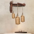 thumbnail image 6 of Set of 3 Shabby Cow Bells Vintage Handmade Rustic Lucky Christmas Hanging Bells On Rope, 6 of 7