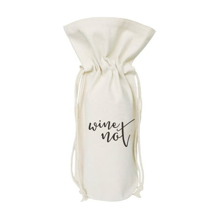 

Wine Not Cotton Canvas Wine Bag