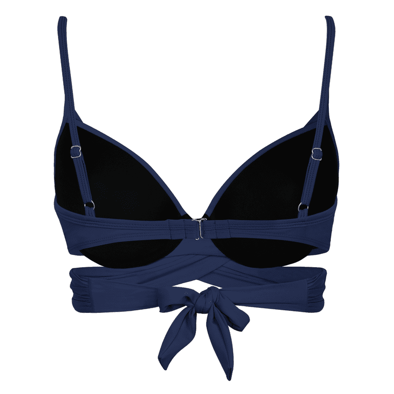 Push-up Bikini Top - Navy blue - Ladies
