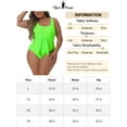 thumbnail image 7 of Agnes Orinda Women's Plus Size 1 Piece Swimsuits High Waisted Tummy Control Push Up Beach Vacation Bathing Suits L Green, 7 of 7
