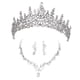 thumbnail image 2 of Corona de boda Yinane conjunto de joyería nupcial tiara elegante con pendientes y collar, 2 of 8