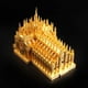 thumbnail image 4 of 1: 730 Rompecabezas de Metal Modelo de Construcción Juguete Catedral de Milán Duomo di Milano Gold, 4 of 9