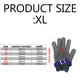 thumbnail image 5 of Guantes de cocina resistentes a cortes JKWG, guantes resistentes a cortes de nivel 5, guantes de cadena, guantes de carnicero, guantes para ostras para cortar mandolina, rebanar carne y, 5 of 5