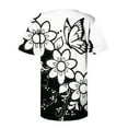 thumbnail image 3 of Patlollav Womens Tops Casual Short Sleeve Shirts V Neck Loose Casual Blouses Floral Print Tshirts, 3 of 6