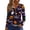 Purple, variant on Womens Tops Long Sleeves T-Shirts Pumpkin Print Halloween Shirts Loose Fit V Neck Going Out Tops