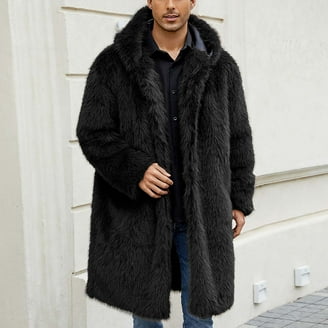 Adam Baker by AK Collection Men's 1602 Winter Puffer Coat Faux Fur