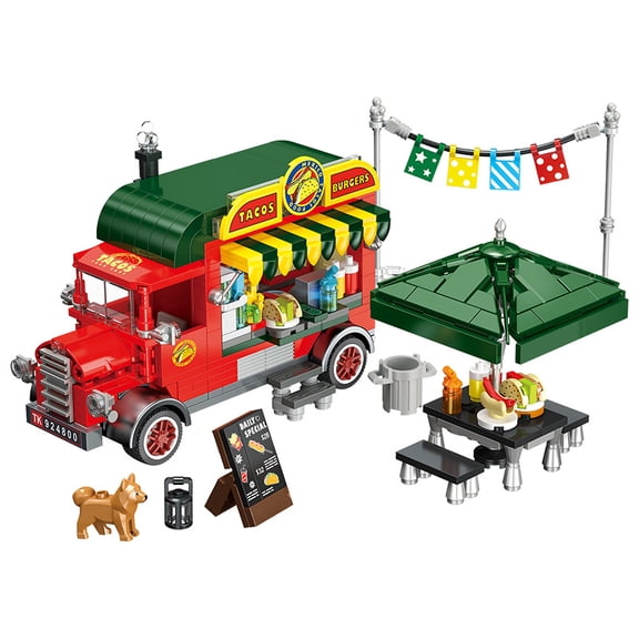 Remocguys Taco Food Truck Building Set Compatible with Lego Truck Toy Gift for Boys Girls 615 Pcs