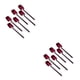 thumbnail image 2 of Inteprter Paquete de 6 cucharas de café de acero inoxidable, cucharillas colgantes para helado, cuchara para fiesta en casa, accesorios de Violeta 2piezas, 2 of 6