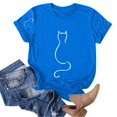 thumbnail image 5 of YLHFASHION Hauts pour Femmes Mode Manches 3/4 Col Rond Chemises Décontractées Tendance Blouses Imprimées Plissées devant T-Shirts Soldes d'Été Liquidation T-shirt à Manches Courtes pour Femmes, 5 of 5