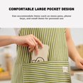 thumbnail image 3 of KCEHTA Kitchen Aprons Adjustable Cooking Aprons Striped Kitchen Apron with Pockets Work Cleaning Aprons Chef Aprons for Kitchen Baking Gardening Restaurant, 3 of 7