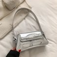 thumbnail image 5 of Yucurem Women Shoulder Bag Bright PU Leather Fashion Underarm Bag Small Satchel (Silver), 5 of 10